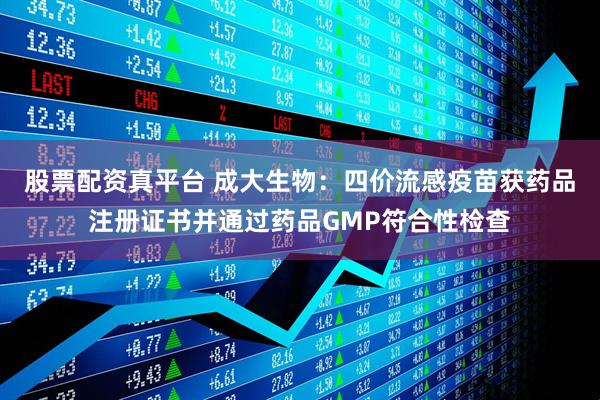 股票配资真平台 成大生物：四价流感疫苗获药品注册证书并通过药品GMP符合性检查